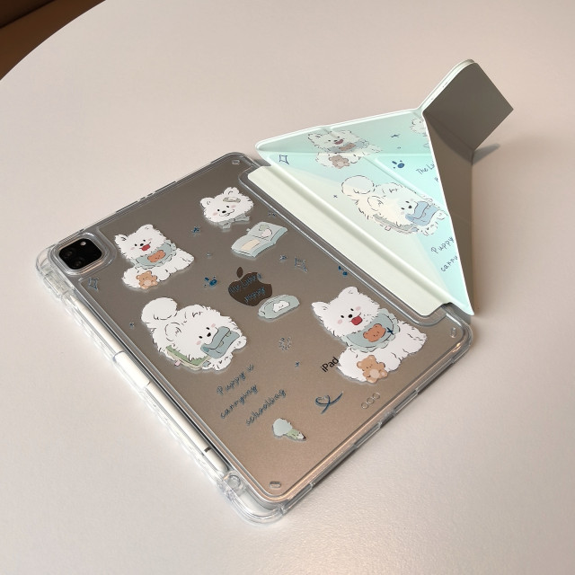 【預購】薩摩狗狗磁吸帶筆槽ipad保護殼