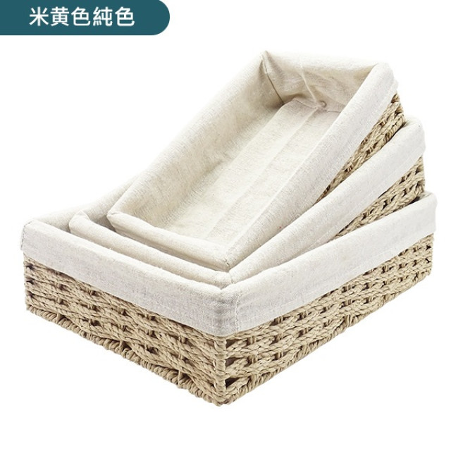 【預購】手工編織收納籃-3入組