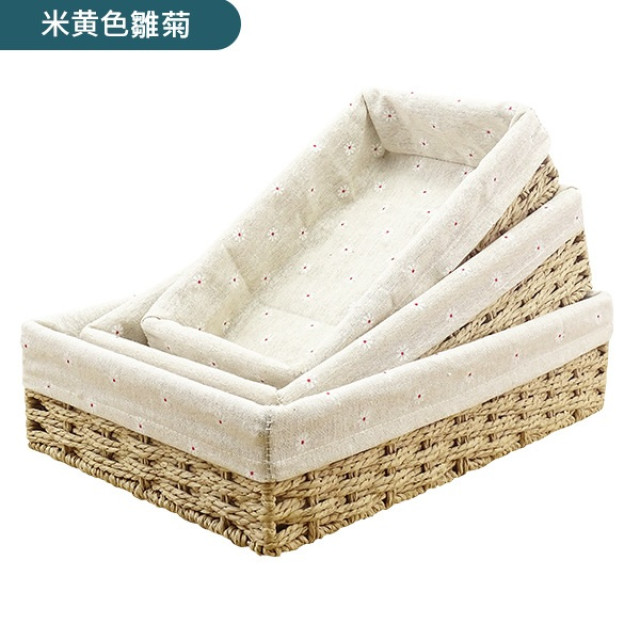 【預購】手工編織收納籃-3入組