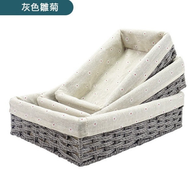 【預購】手工編織收納籃-3入組