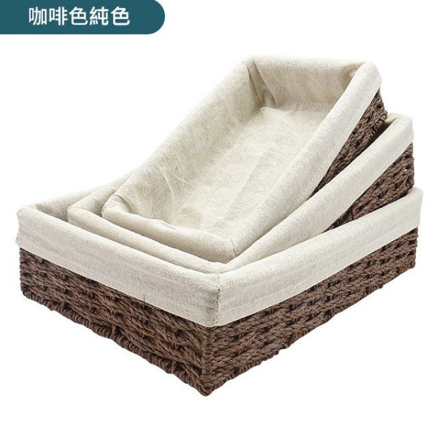 【預購】手工編織收納籃-3入組