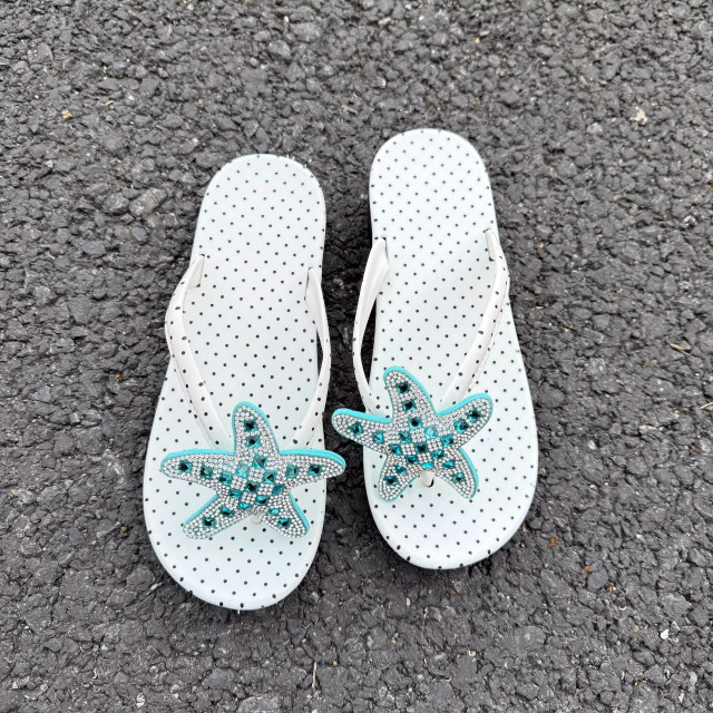 【預購】海洋風女孩度假坡跟厚底拖鞋