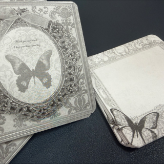 【預購包材】復古蝴蝶甲片底卡/20張