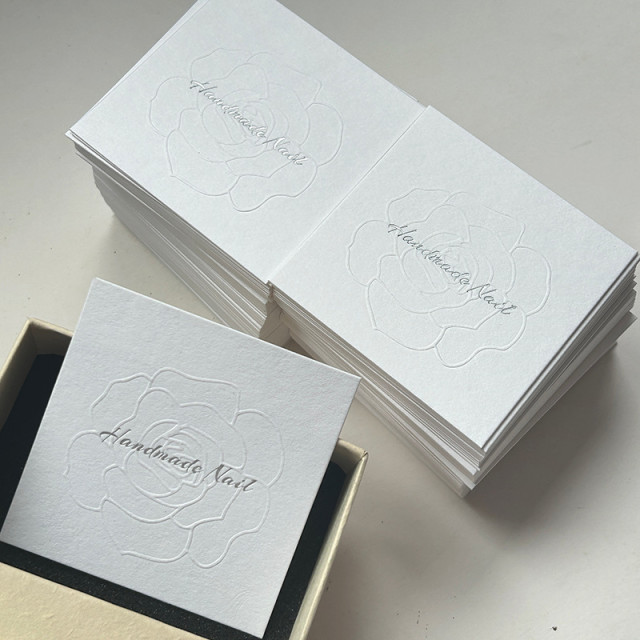 【預購包材】花樣浮雕甲片底卡/20張