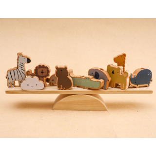 【預購】木質兩用蹺蹺板動物玩具