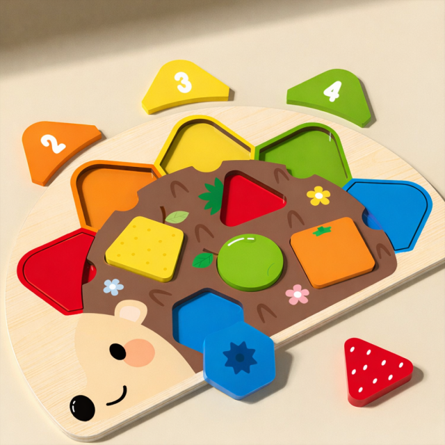 【預購】刺蝟拼板寶寶益智