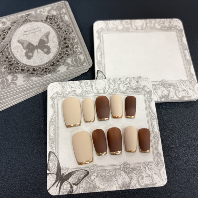 【預購包材】復古蝴蝶甲片底卡/20張