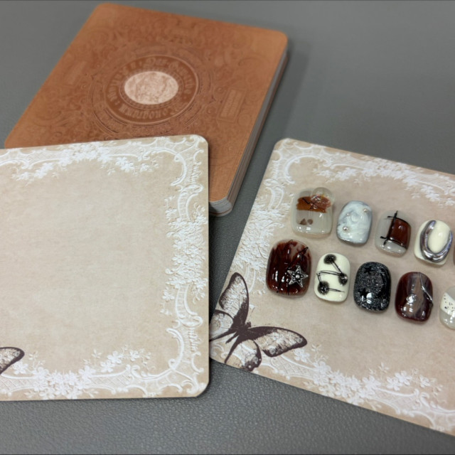 【預購包材】復古蝴蝶甲片底卡/20張