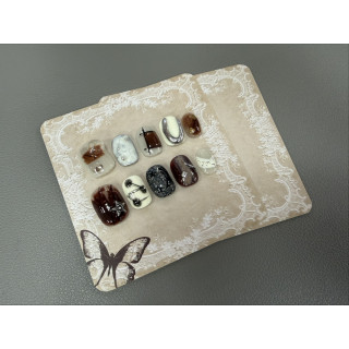 【預購包材】復古蝴蝶甲片底卡/20張