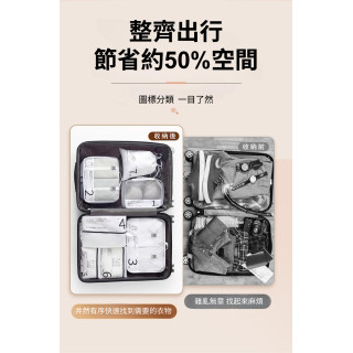 【預購】新款七件式收納袋旅行拉桿箱衣物分裝整理收納袋7件組收納包