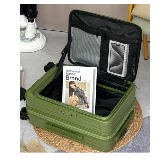 【預購】側開口大容量擴展行李箱20吋登機旅行箱新款女靜音PC拉桿箱