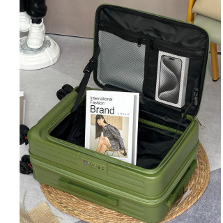 【預購】側開口大容量擴展行李箱20吋登機旅行箱新款女靜音PC拉桿箱