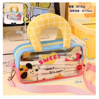 【預購】卡通大容量手提筆袋可單肩背 (三款)