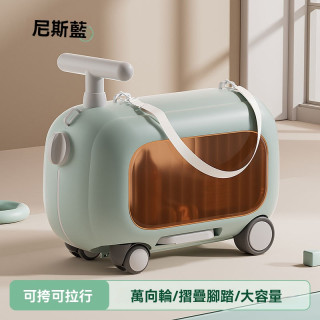 【預購】帶娃神器秒開箱二合一行李箱滑行車