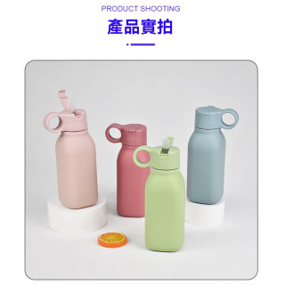 【預購】食品級矽膠運動吸管杯450ml