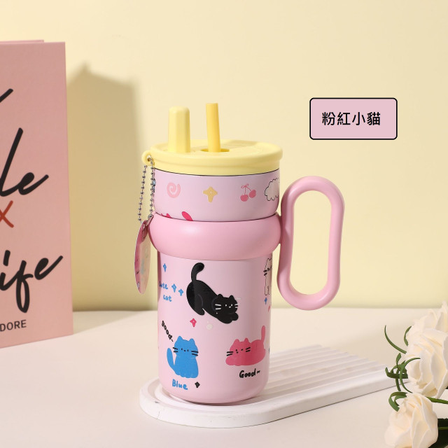 【預購】高颜值吸管貓咪冰壩杯