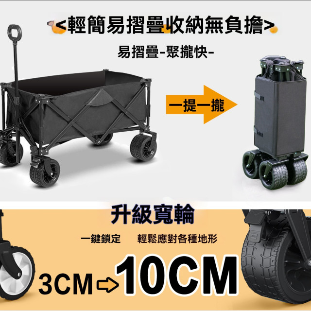 【預購】戶外露營車野餐車移動擺攤車(雙煞車)