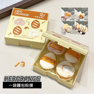 【預購】HERORANGE一袋麵包拇指粉撲(5入/組)
