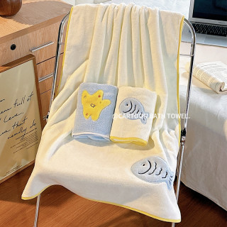 【預購】海洋風兒童毛浴巾組(毛巾2+浴巾)