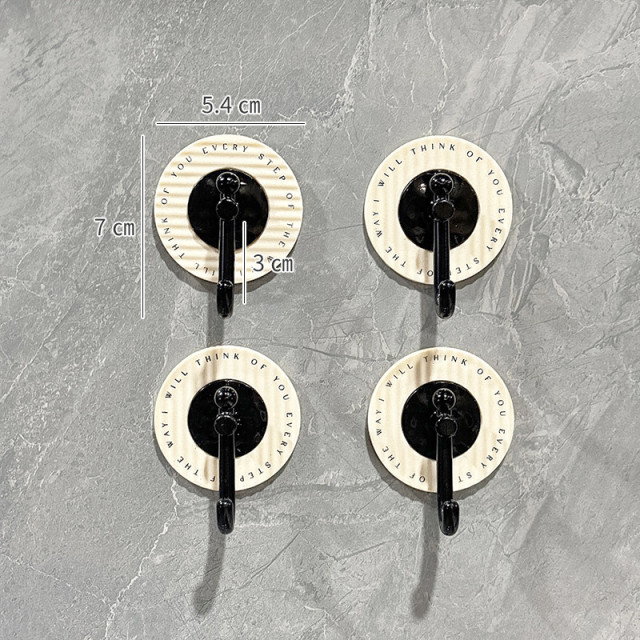 【預購】輕奢風無痕強力掛勾4入組