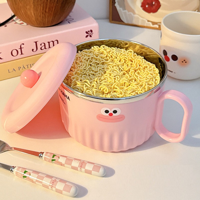 【預購】附蓋不鏽鋼麵碗1200ml(2色)