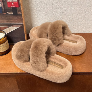 【預購】秋冬季網紅毛茸茸高級感棉拖鞋(3色)