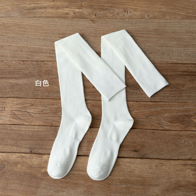 【預購】ins日系雙針過膝長襪純色2入/組