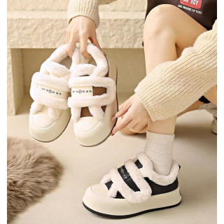 【預購】厚底加絨羊羔毛增高雪靴(3色)