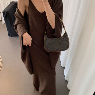 【預購】法式慵懶風針織披肩吊帶裙兩件套