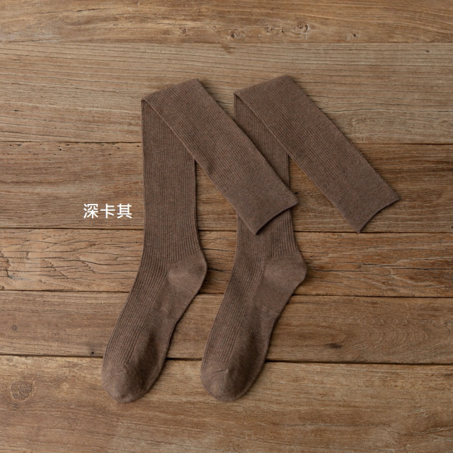 【預購】ins日系雙針過膝長襪純色2入/組
