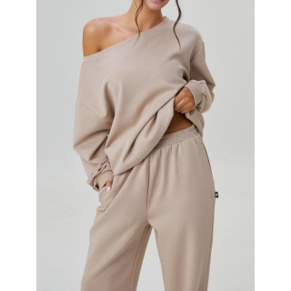 【預購】歐美風斜肩運動風休閒時尚兩件套裝(5色)