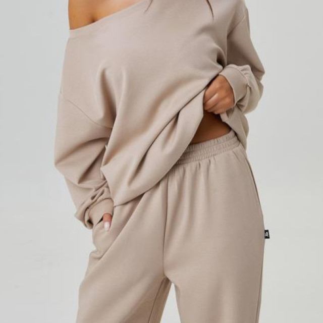 【預購】歐美風斜肩運動風休閒時尚兩件套裝(5色)