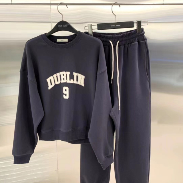 【預購】東大門2025圓領寬鬆衛衣褲套裝