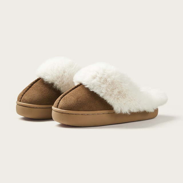 【預購】寶寶毛毛加絨半拖(3色)