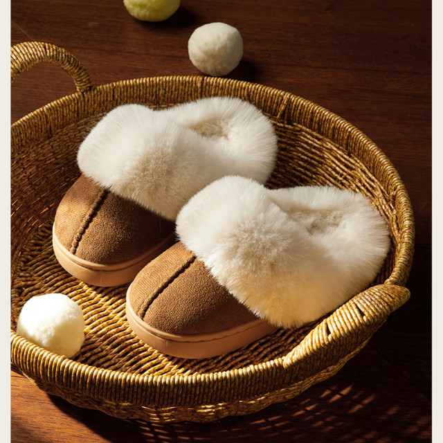 【預購】寶寶毛毛加絨半拖(3色)