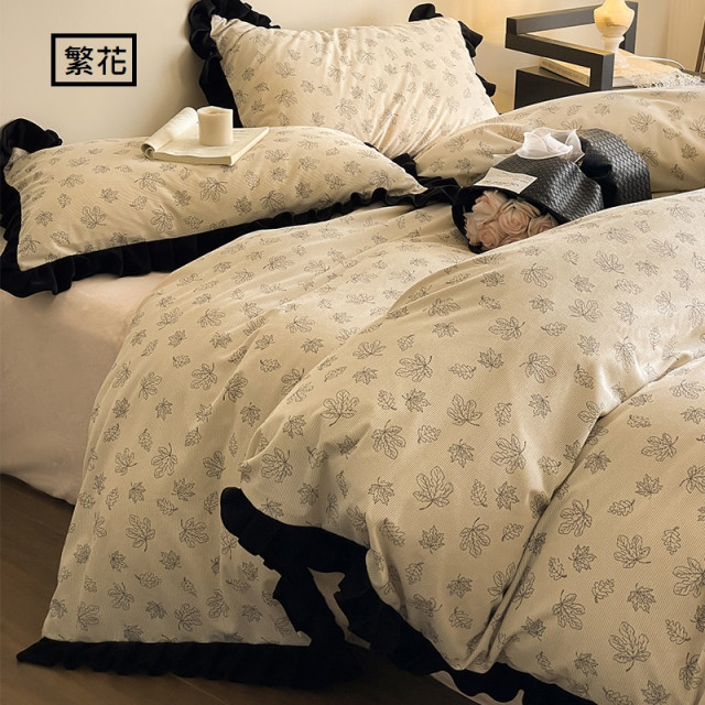 【預購】ins法式燈芯絨加厚加絨四件套 (4款)