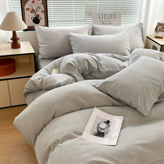 【預購】無印風A類純棉2.0四件組 (5色)