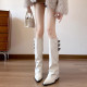 【預購】洋氣尖頭內增高顯瘦褲管靴