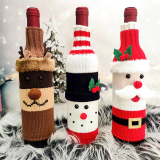 【預購】聖誕針織紅酒瓶套(3款)