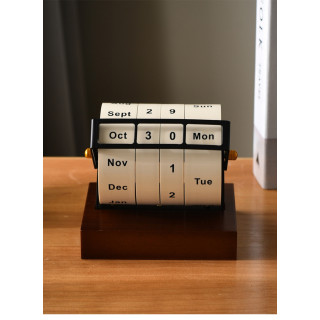 【預購】質感轉輪萬年曆-英文版