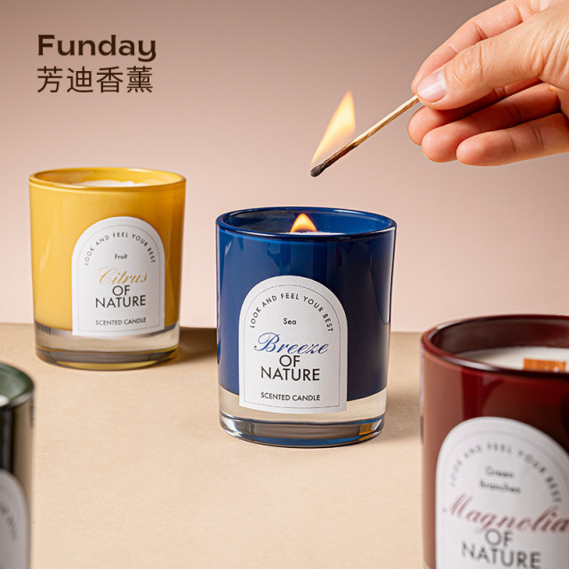 【預購】內噴色厚底玻璃杯木芯植萃精油大豆蠟