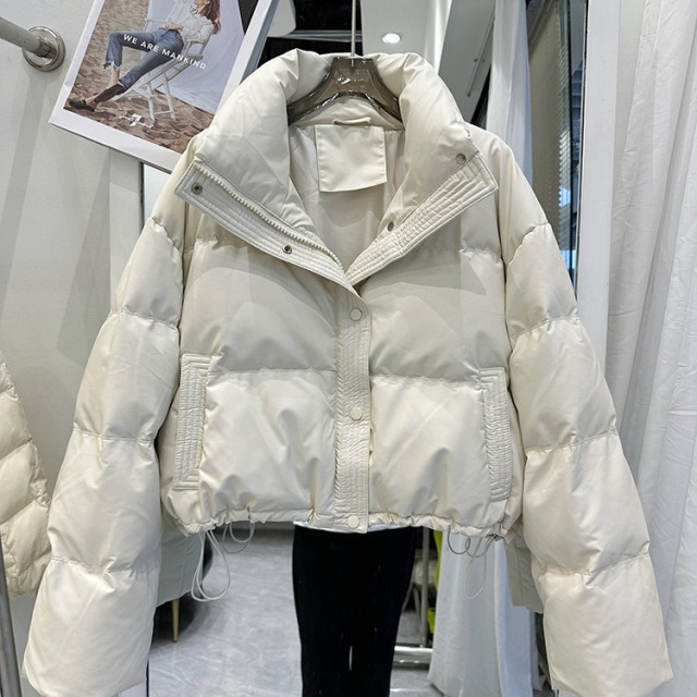 【預購】PU皮羽絨棉外套 (四色)