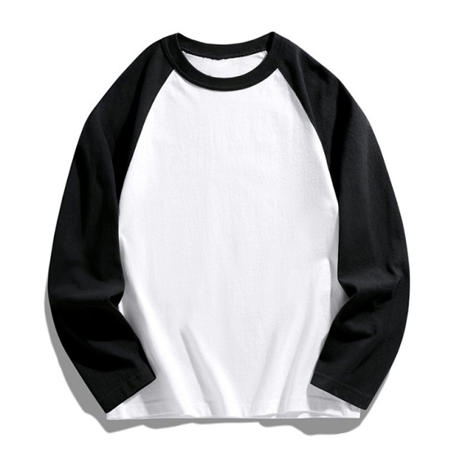 【預購】黑白拼接袖棉T