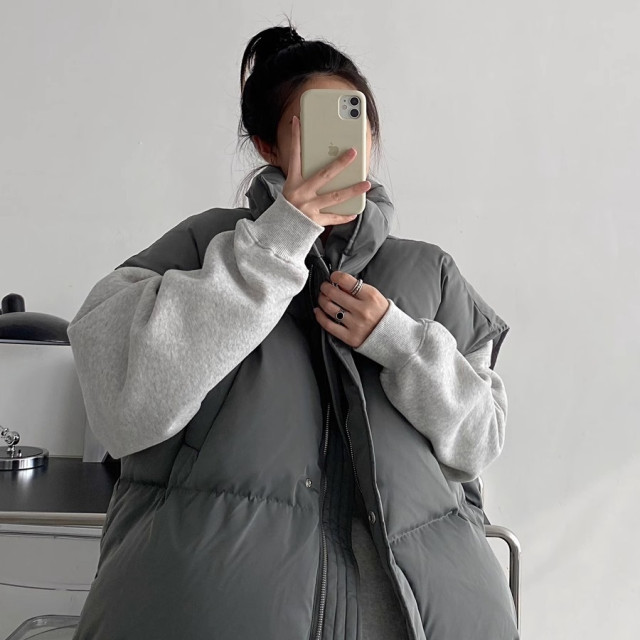 【預購】立領加厚坎肩充絨背心