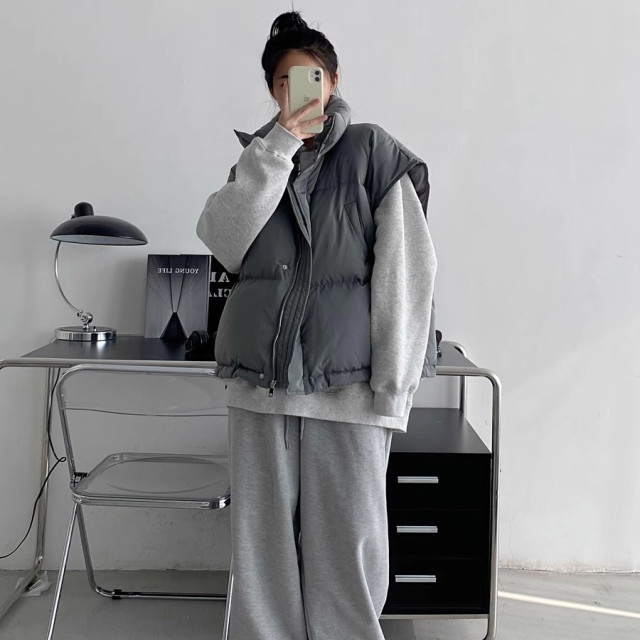 【預購】立領加厚坎肩充絨背心