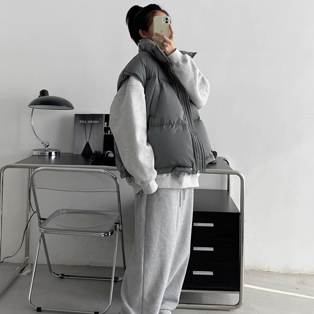 【預購】立領加厚坎肩充絨背心