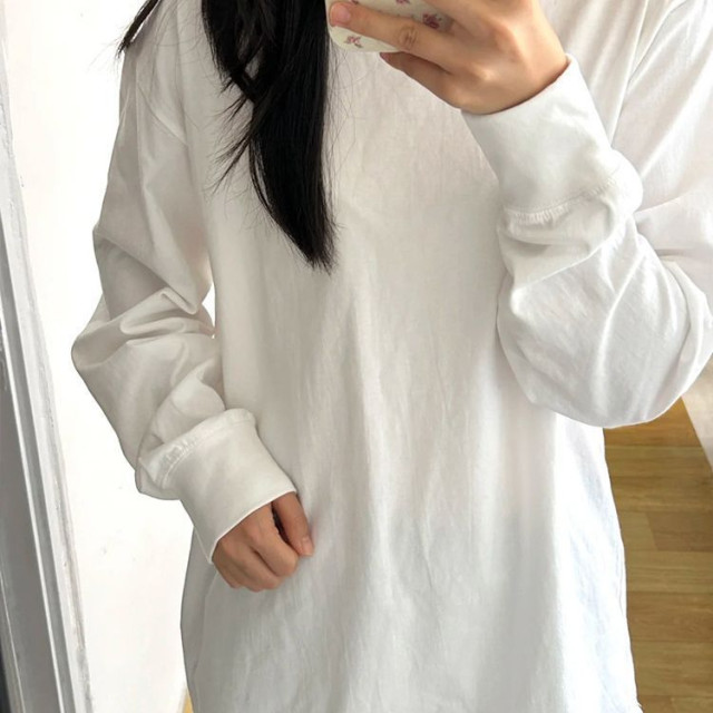 【預購】純棉圓領長袖T