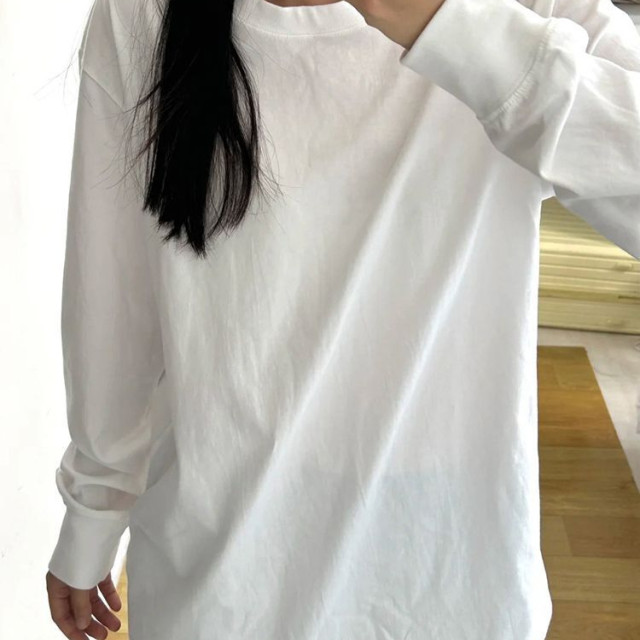 【預購】純棉圓領長袖T