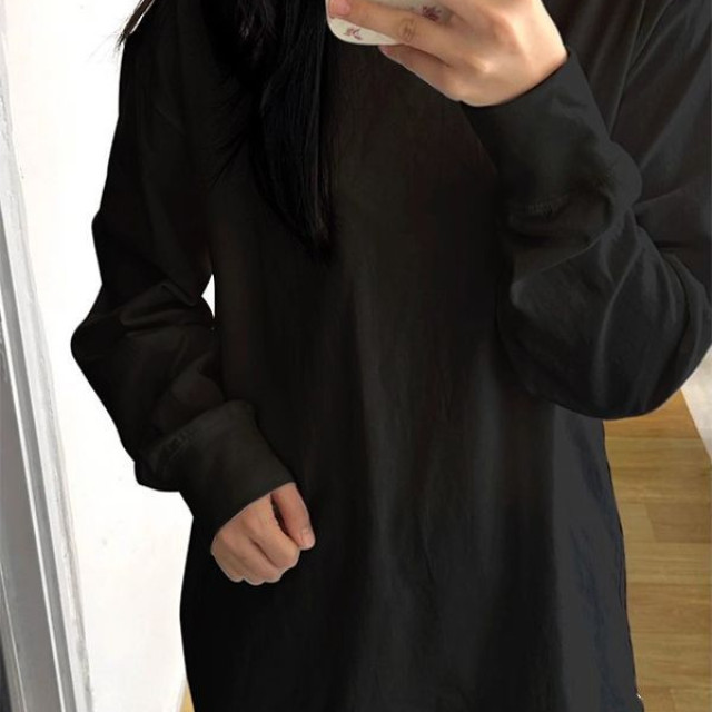 【預購】純棉圓領長袖T