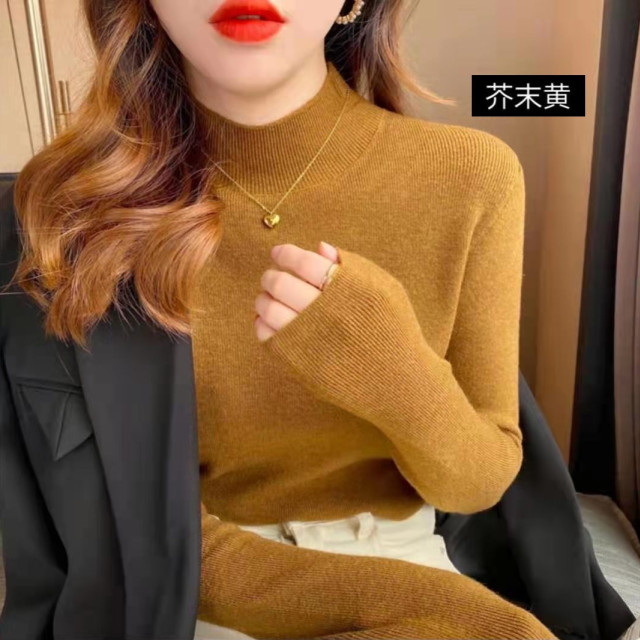 【預購】羊毛針織半高領打底衫